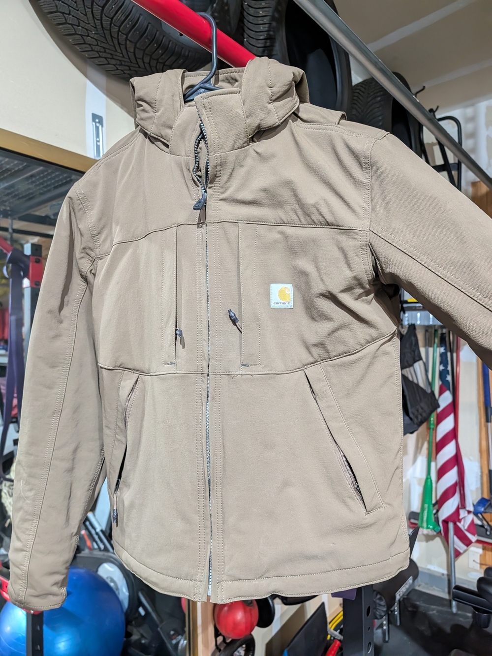 Carhartt Men’s Brown Hooded Work Jacket